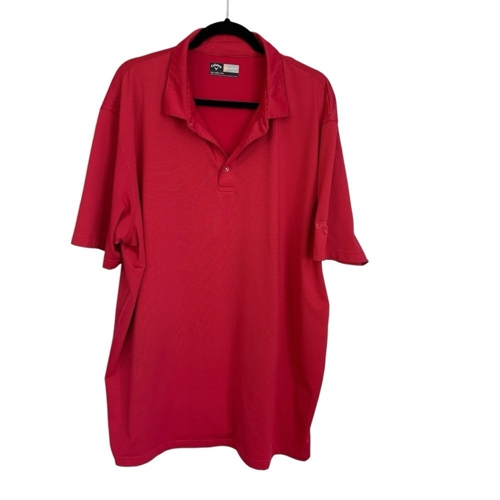 Callaway Opti Dri Men’s Short Sleeve micro Striped Golf Polo Size XXL GUC